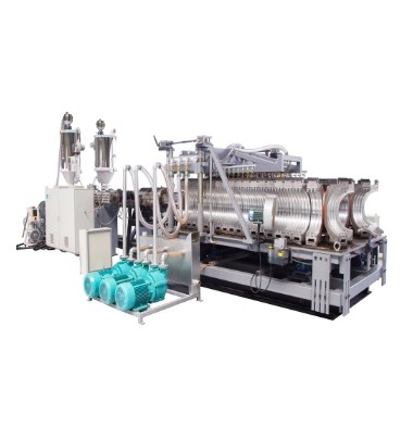 PE HDPE PVC single double wall corrugated pipe making extrusion production line machine